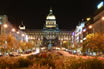 Wenzelsplatz Prag Bei Nacht