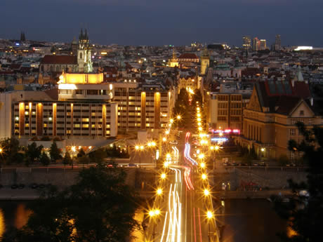 Prague at night photo