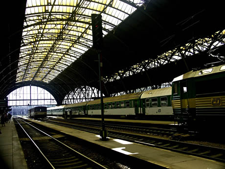 Railway station in prague photo
