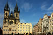 Tyn Church And The Old Town Square In Prague